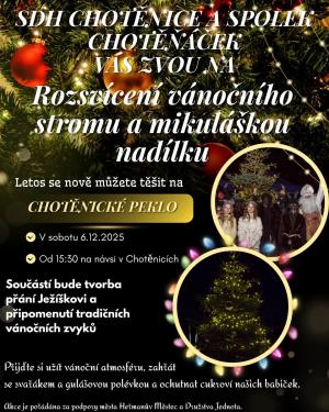 Rozsvícení stromu Chotěnice